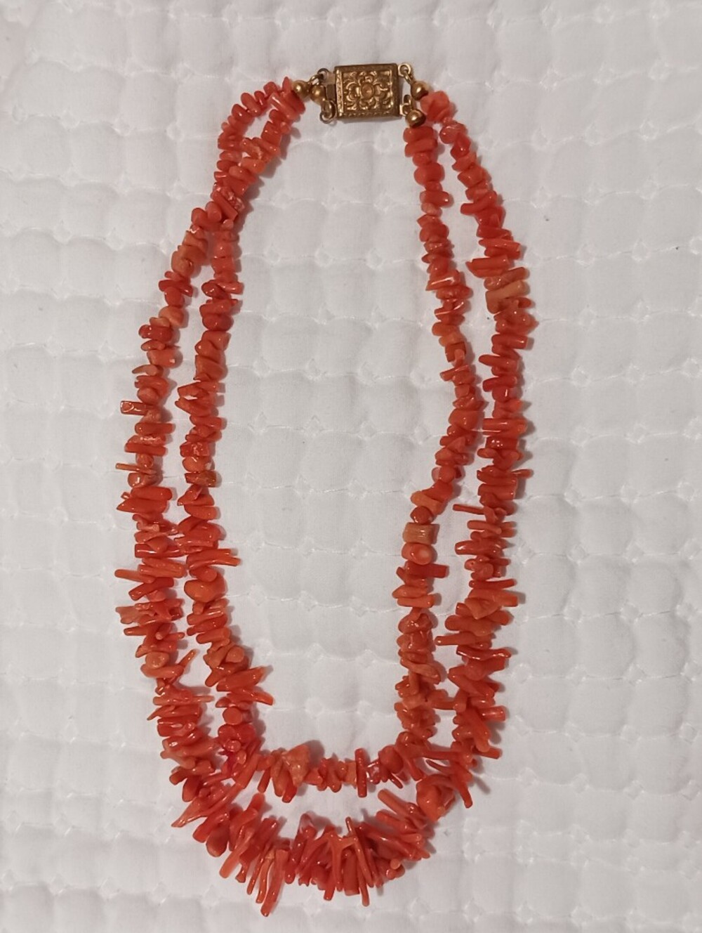 Vintage Giuliano Fratti Milan Branch Coral Layered 2-Strand Choker Necklace - Picture 4 of 15
